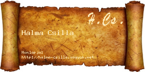 Halma Csilla névjegykártya