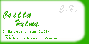 csilla halma business card